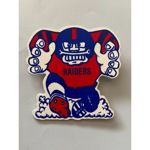 Vintage RAIDERS football player cartoon trammell Pin Button
